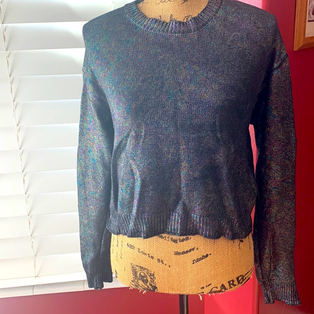 Forever 21 metallic sweater, size L